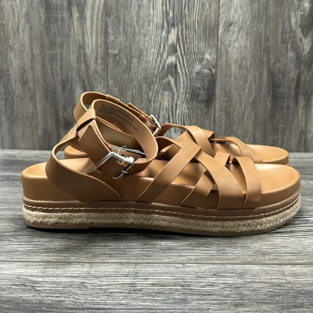 Women's Tanna Platform Sandals - Universal Thread Cognac